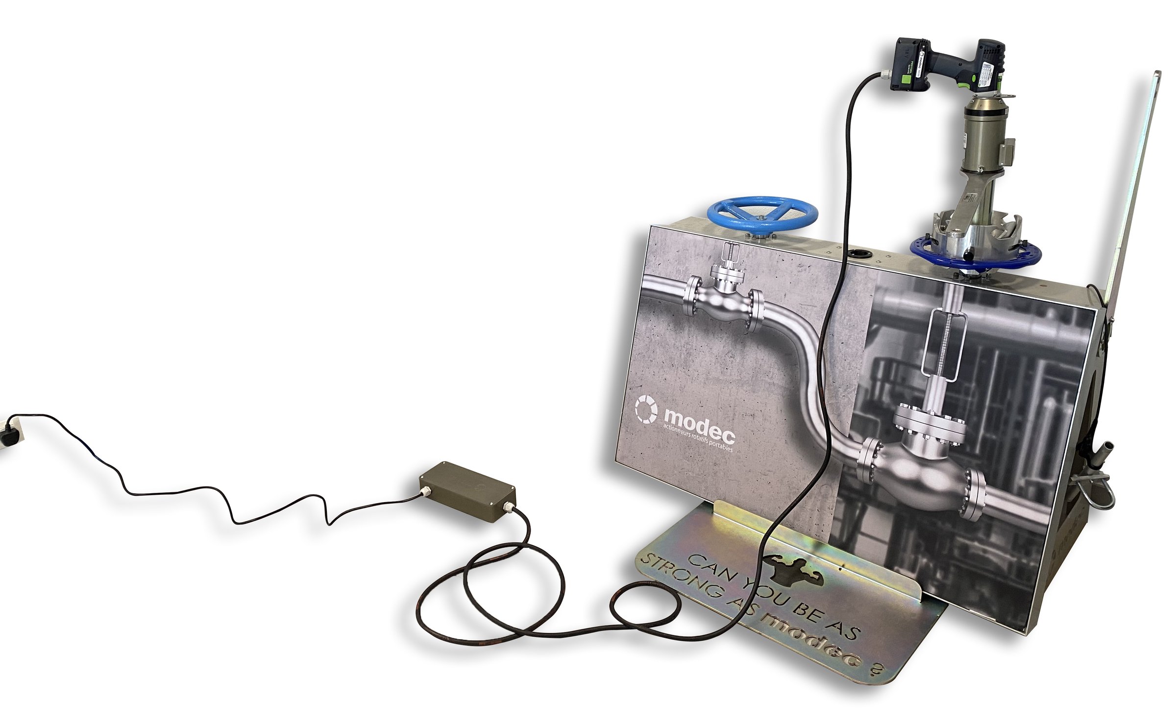 A battery powered portable valve actuator with unlimited autonomy!