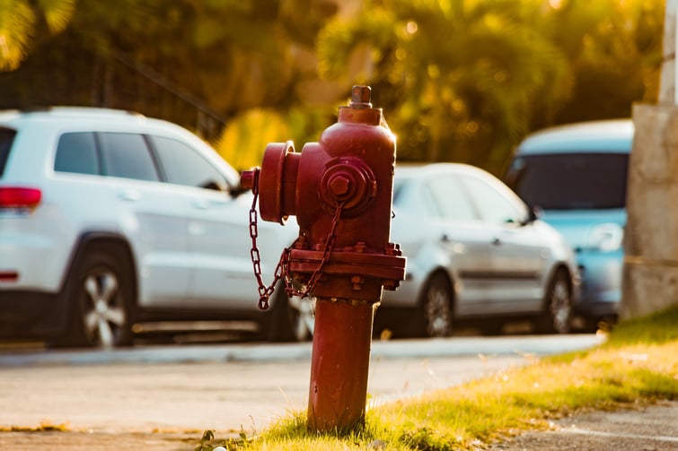 Fire hydrant in the street