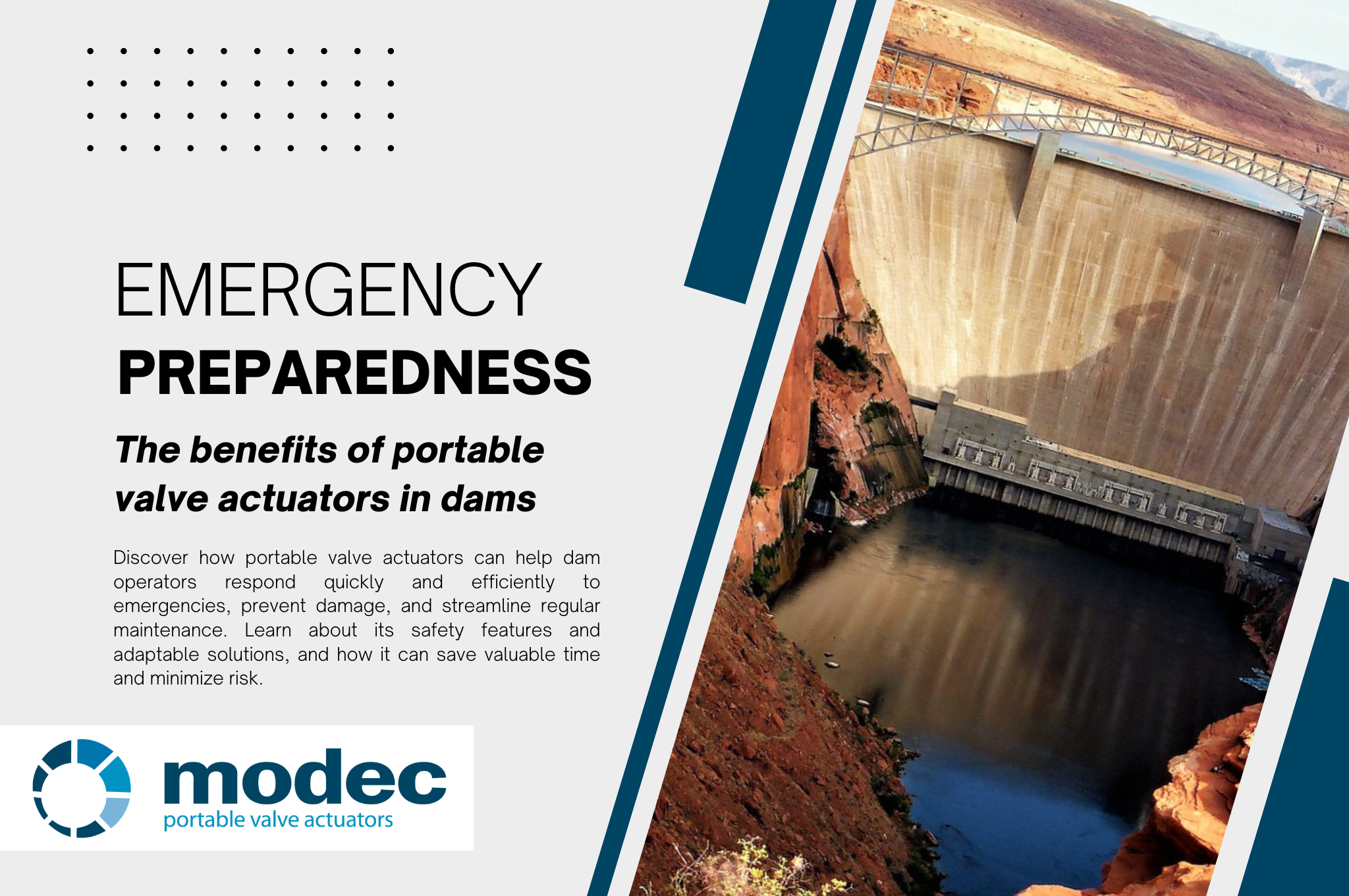 Emergency preparedness: the benefits of portable valve actuators in dams