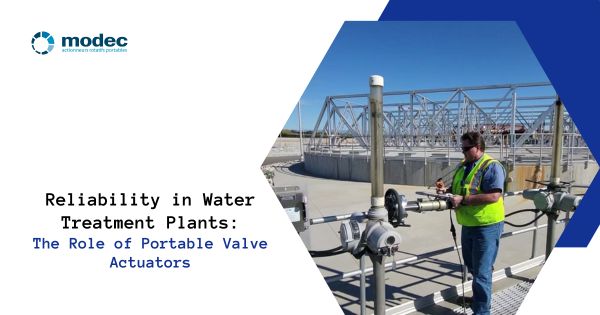 water treatment plant with modec portable valve actuators